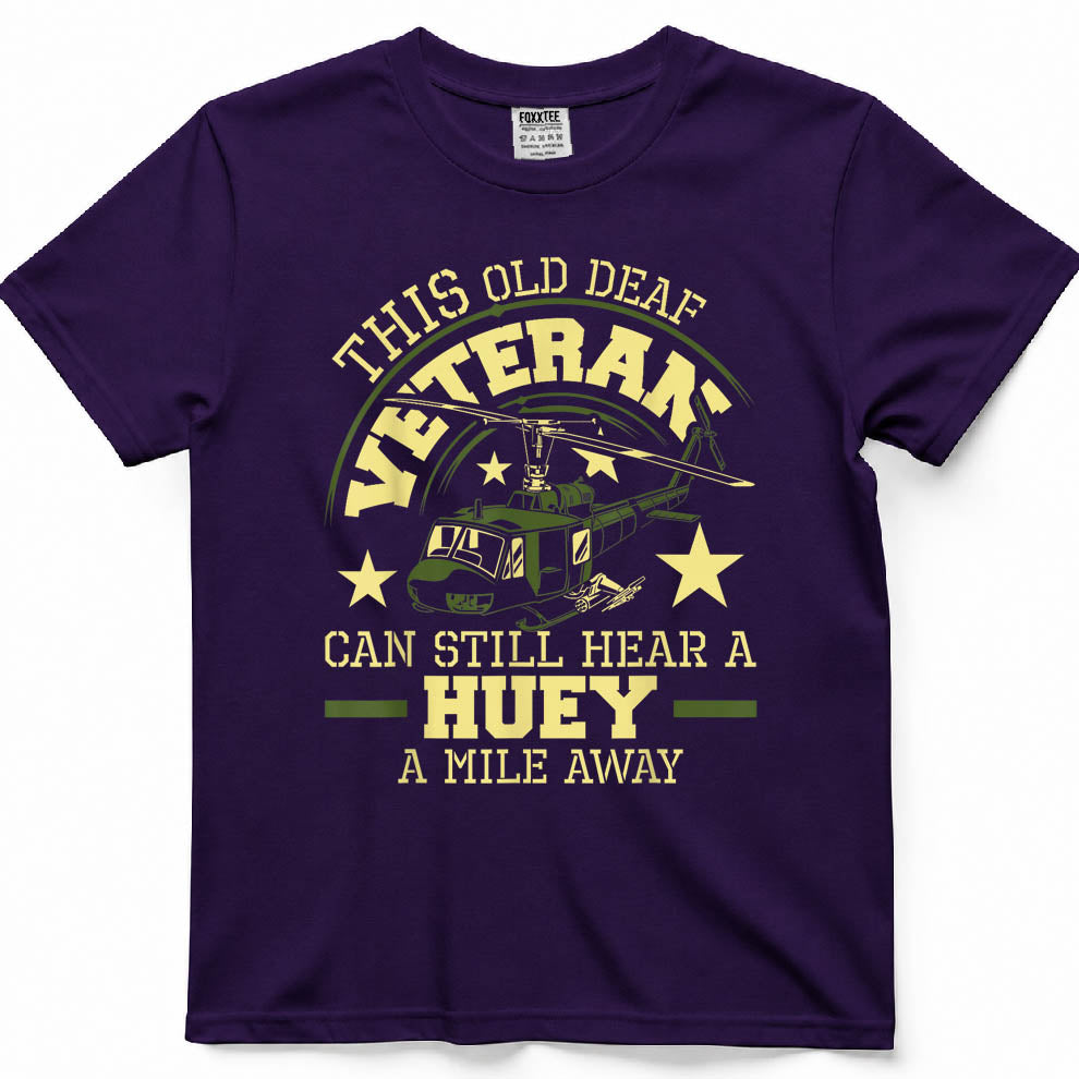 Can Hear A Huey A Mile Away Helicopter Pilot Vietnam Vet Tee – view 7