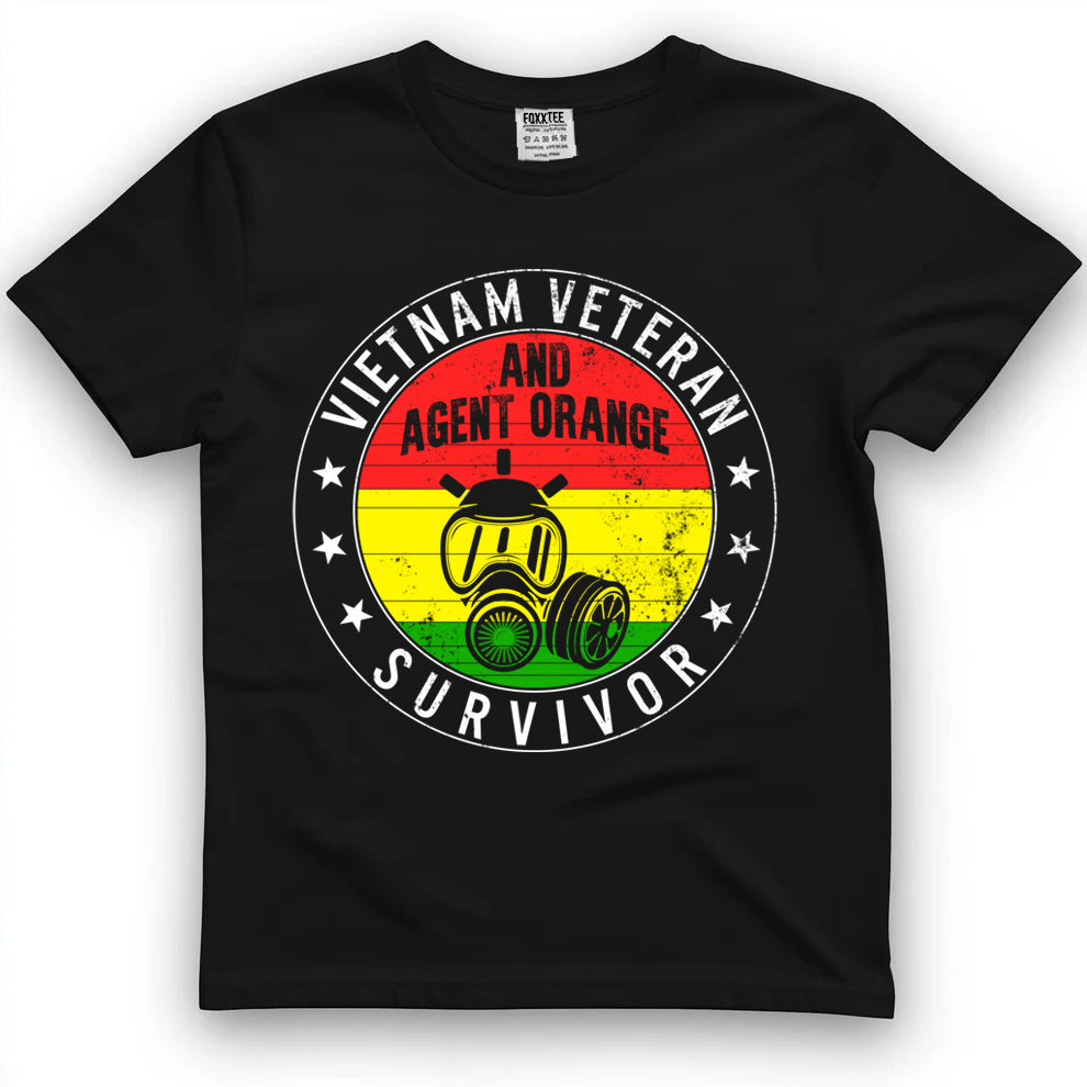 Vietnam Veteran & Agent Orange Survivor Veterans Day Shirt by OLDMANVET