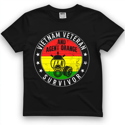 Vietnam Veteran & Agent Orange Survivor Veterans Day Shirt by OLDMANVET