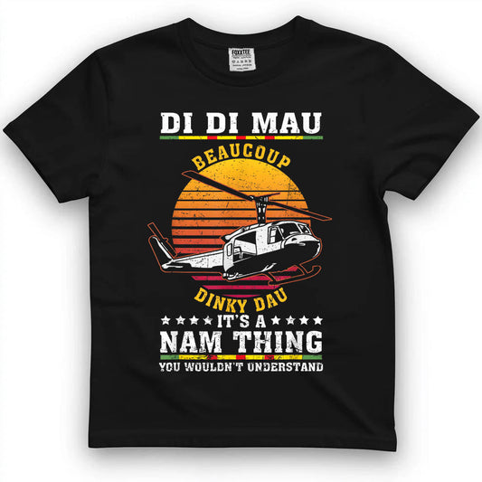Di Di Mau, Beaucoup Dinky Dau Vintage Vietnam Veteran Tee by OLDMANVET