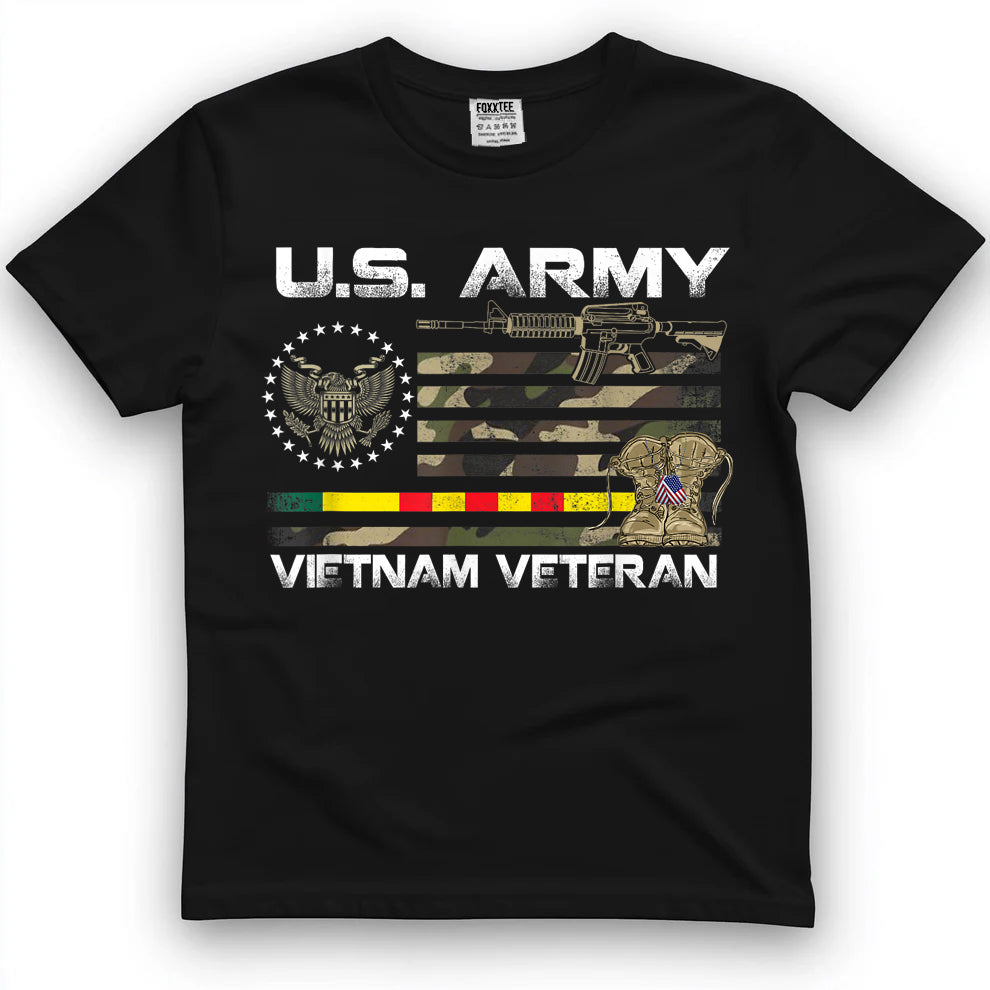 Army Vietnam Veteran Classic Tee by OLDMANVET