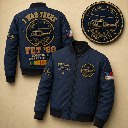 I Was There Tet '68 – Hawaiian Shirt, Bomber Jacket & Cap – view 3