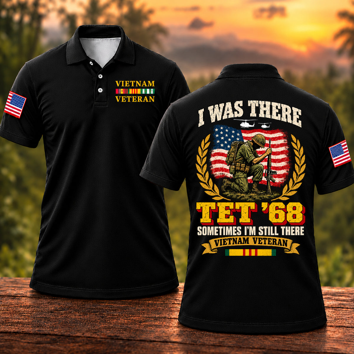 I Was There Tet '68 Sometimes I'm Still There Polo Shirt