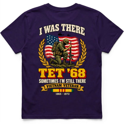 I was there TET' 68 Back Print T Shirt Back Print – POW Purple by OLDMANVET