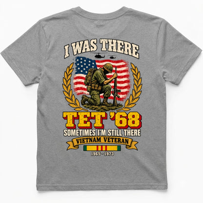 I was there TET' 68 Back Print T Shirt Back Print – Mekong Gray by OLDMANVET