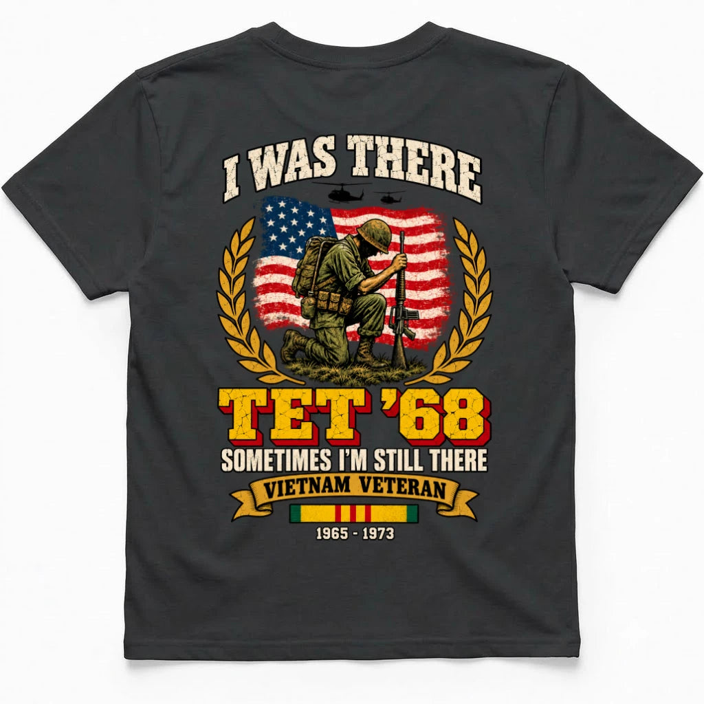 I was there TET' 68 Back Print T Shirt Back Print – Mekong Gray by OLDMANVET