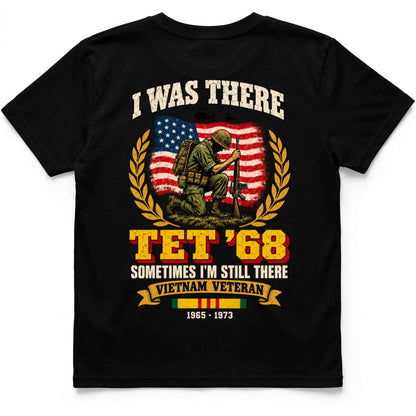 I was there TET' 68 Back Print T Shirt Back Print – Agent Orange Black by OLDMANVET