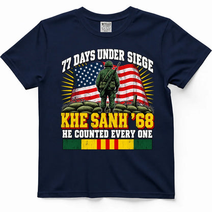 77 Days Under Siege, Khe Sanh '68 Vietnam Veteran Tee – view 3