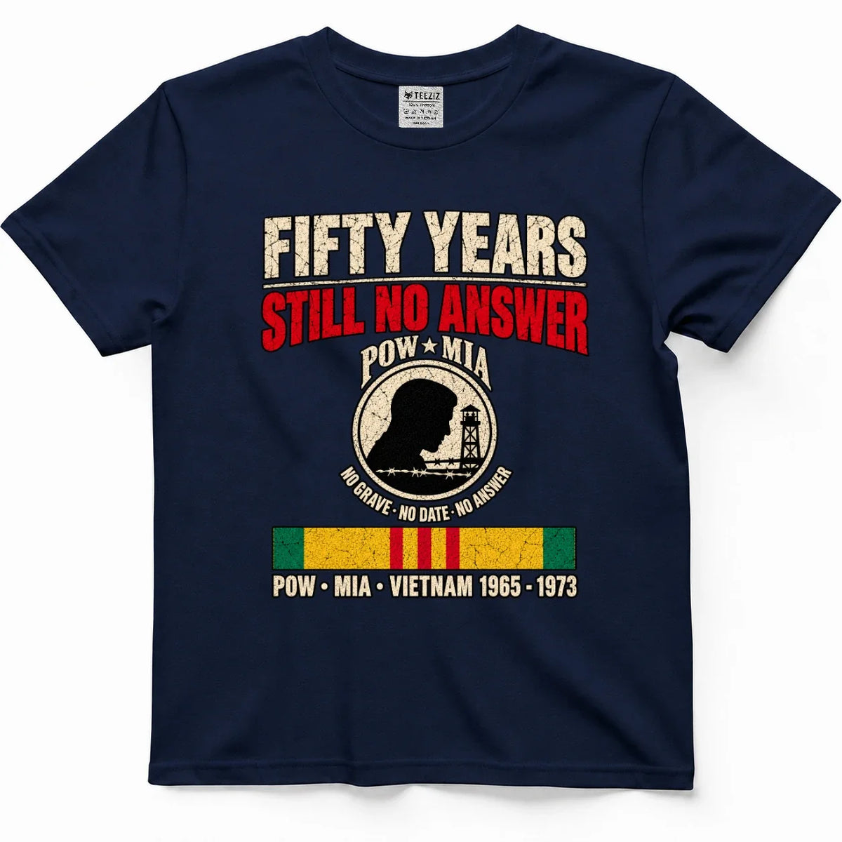 Fifty Years, Still No Answer POW MIA Shirt – view 3
