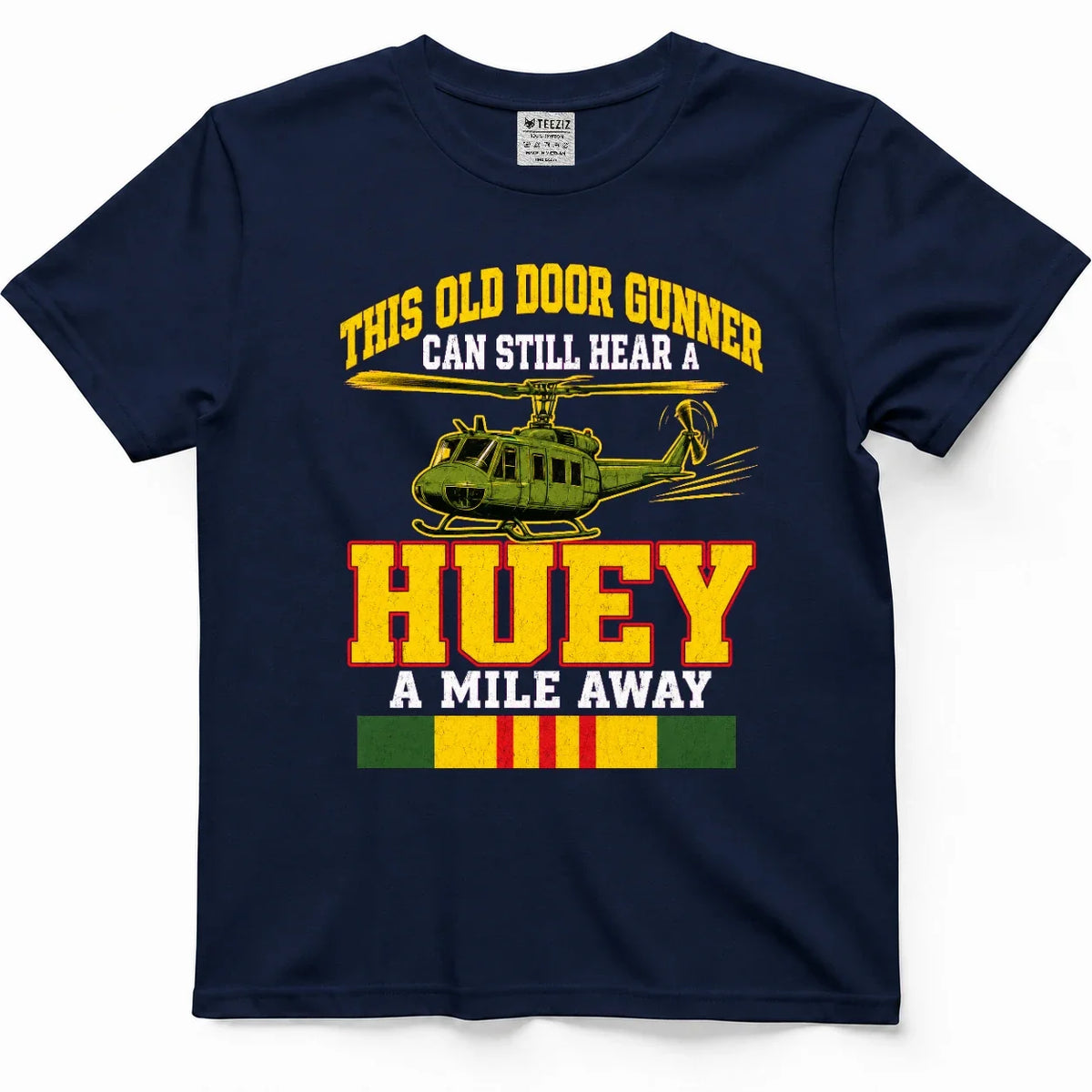 This Old Door Gunner Can Still Hear A Huey A Mile Away Tee – view 3