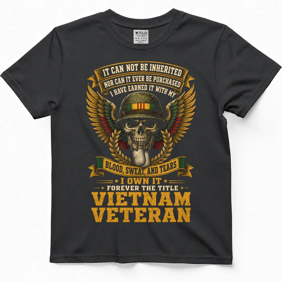 Earned With Blood, Sweat & Tears Vietnam Veteran Tee – view 5