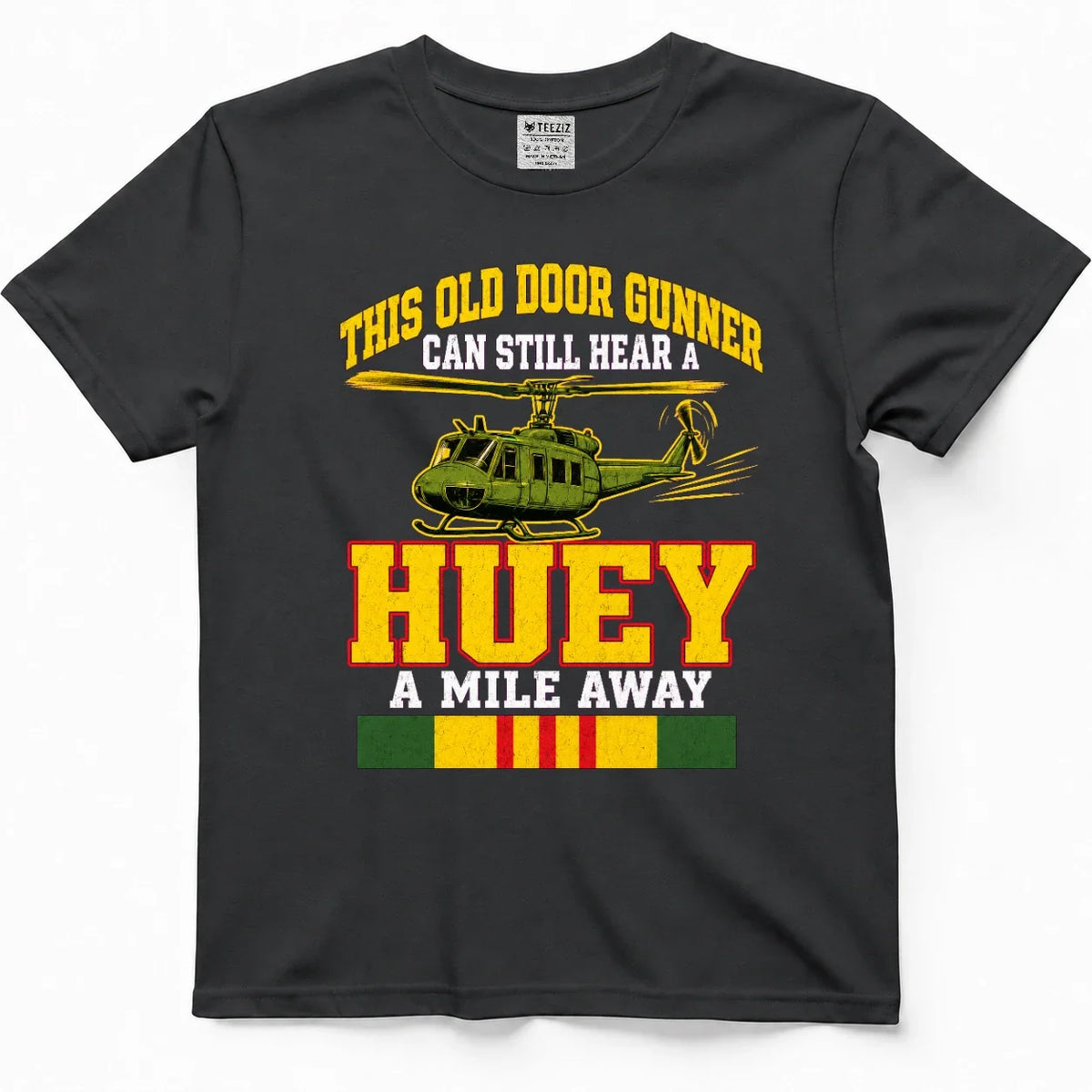 This Old Door Gunner Can Still Hear A Huey A Mile Away Tee – view 5
