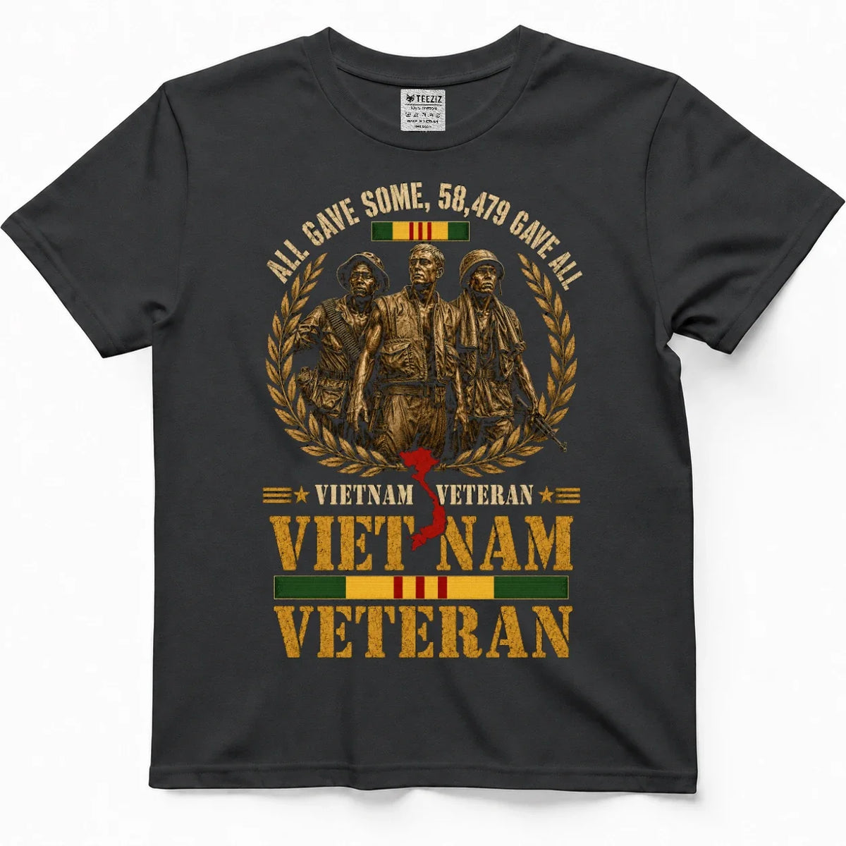 All Gave Some, 58,479 Gave All Vietnam Veteran Tee – view 5