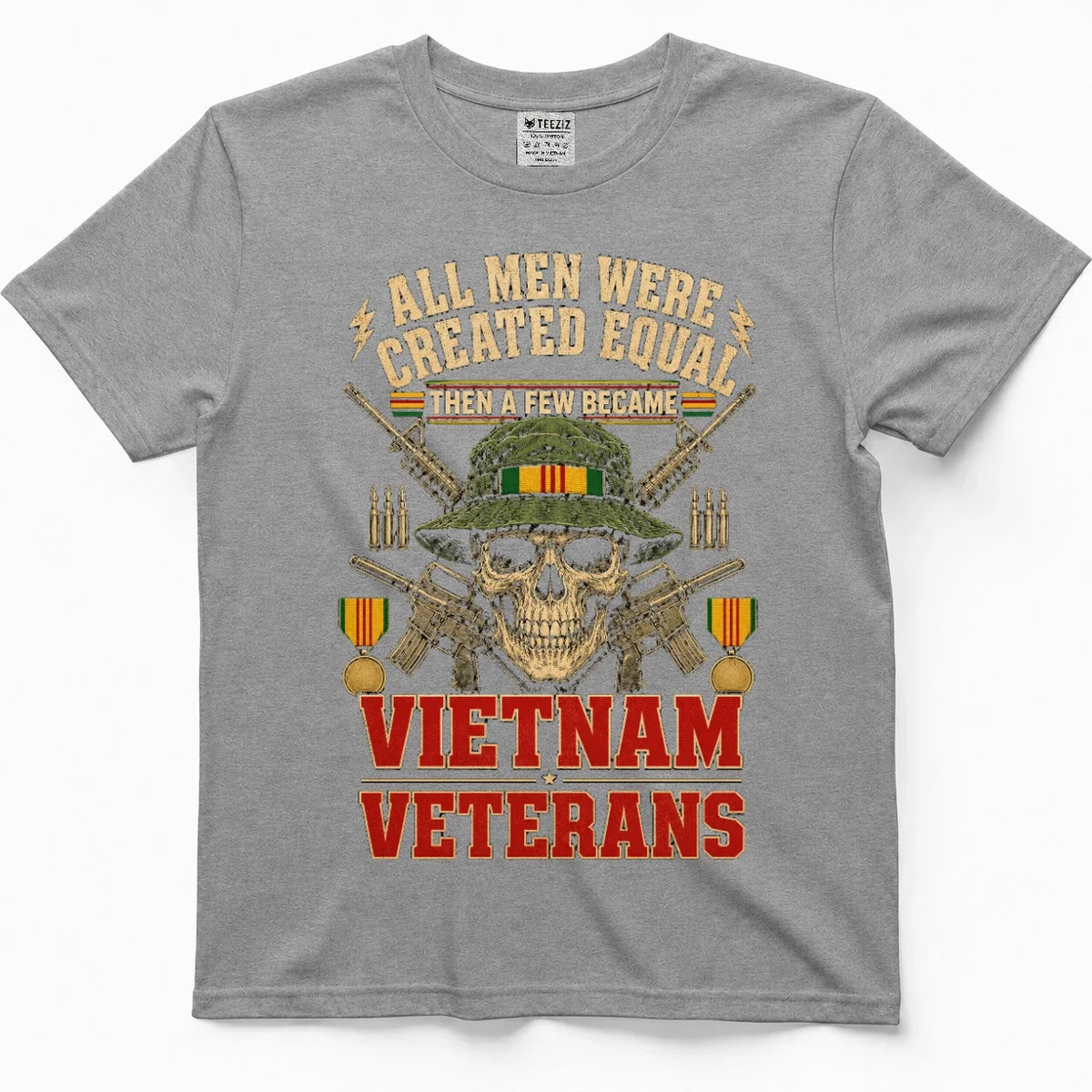 All Men Created Equal, Then A Few Became Vietnam Veterans Tee – view 6