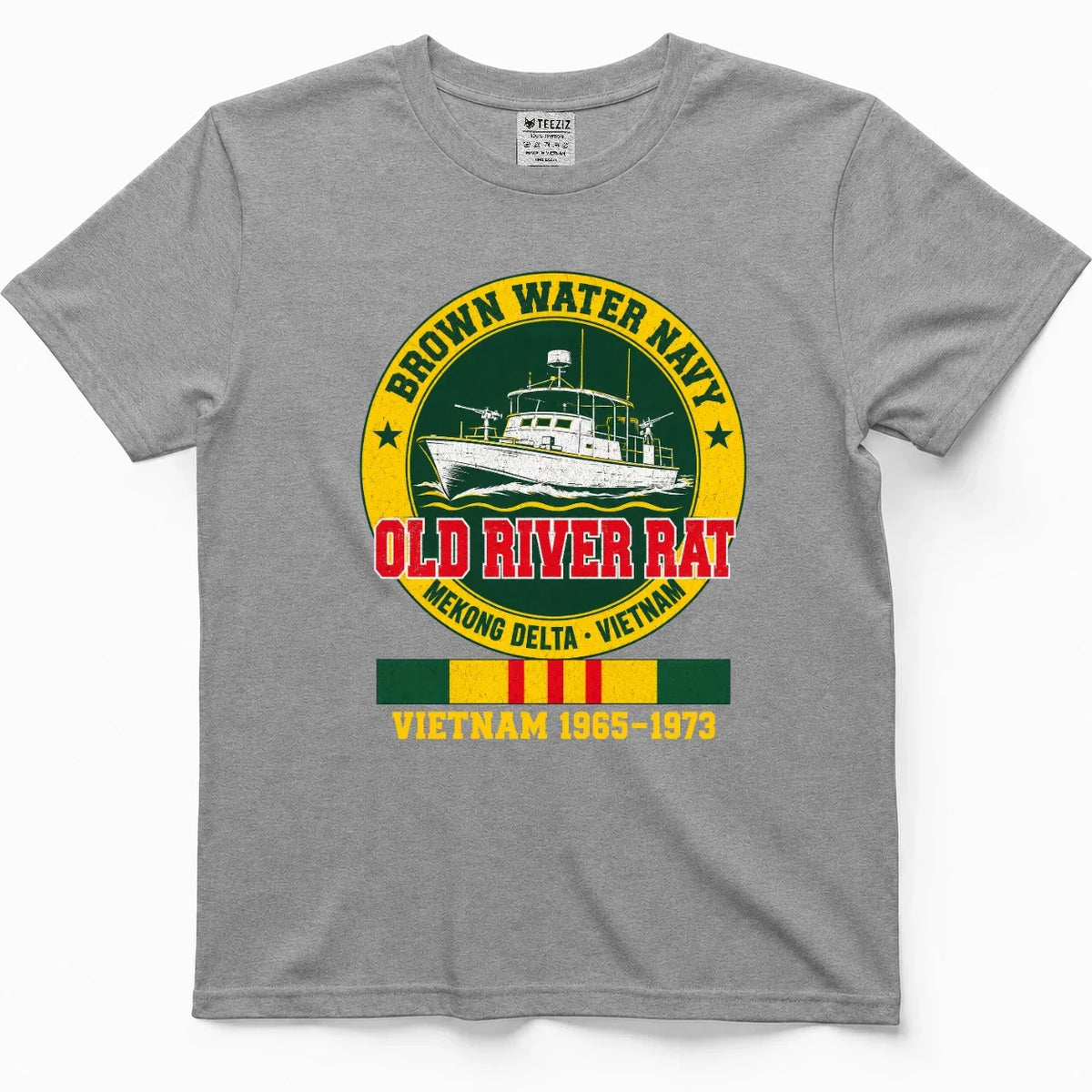 Brown Water Old River Rat Vietnam Veteran Tee – view 6