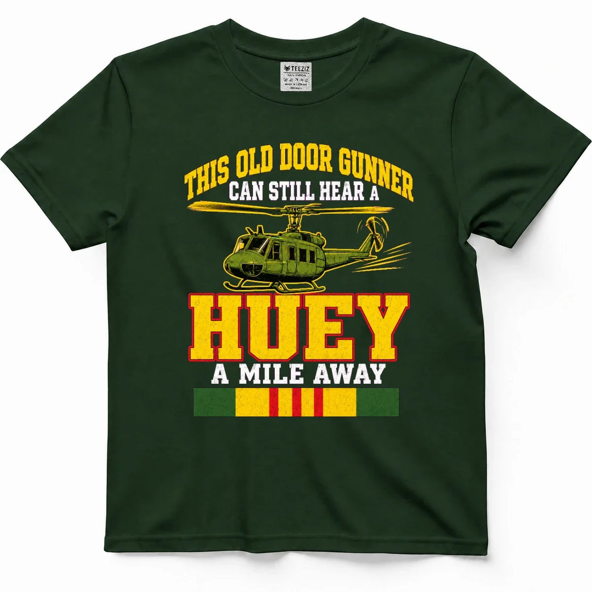 This Old Door Gunner Can Still Hear A Huey A Mile Away Tee – view 4
