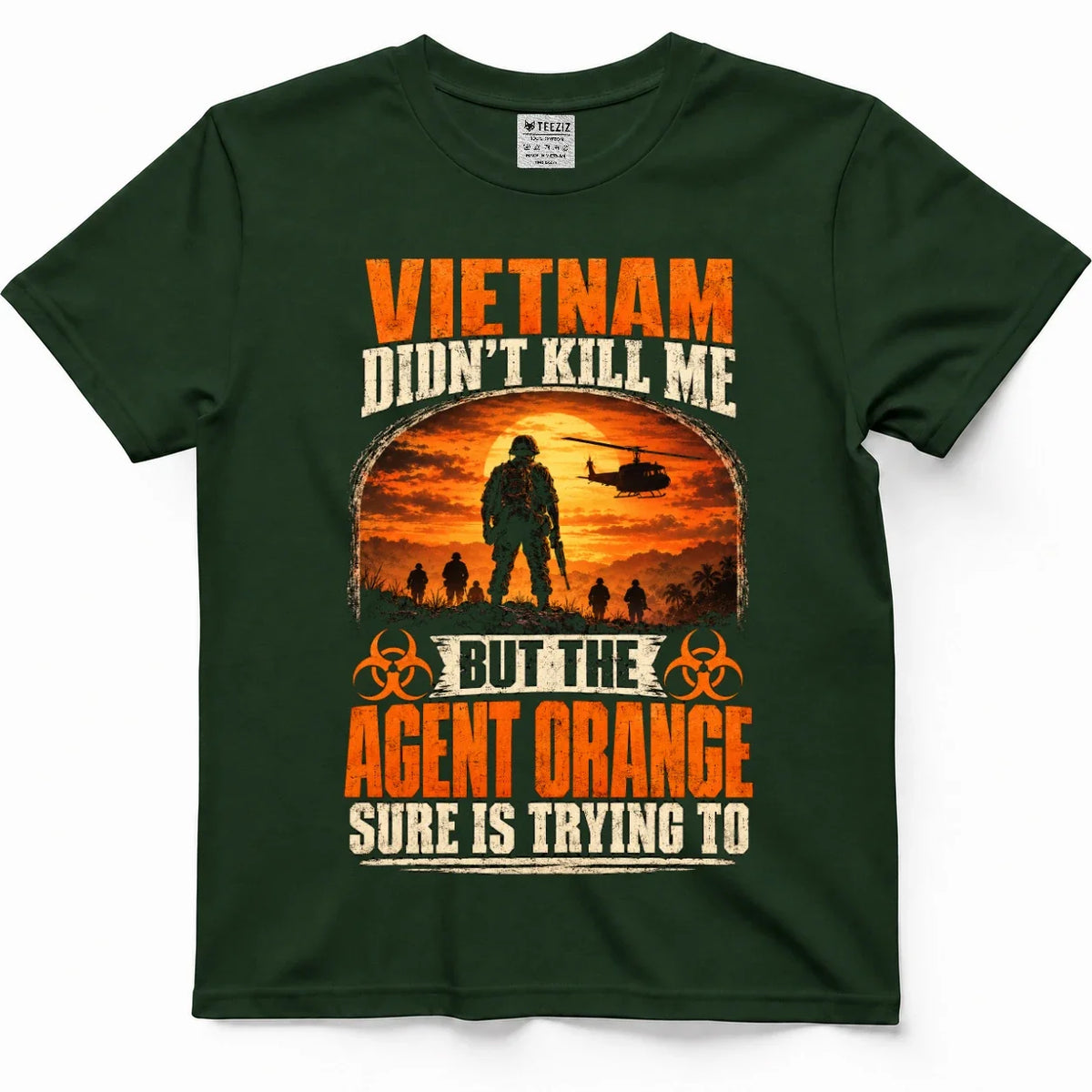 Vietnam Didn't Kill Me Agent Orange Veteran T-Shirt – view 4