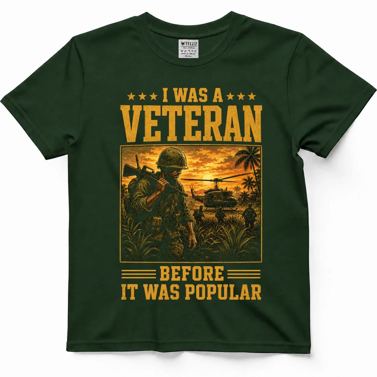 I Was A Veteran Before It Was Popular Vietnam Vet Tee – view 4