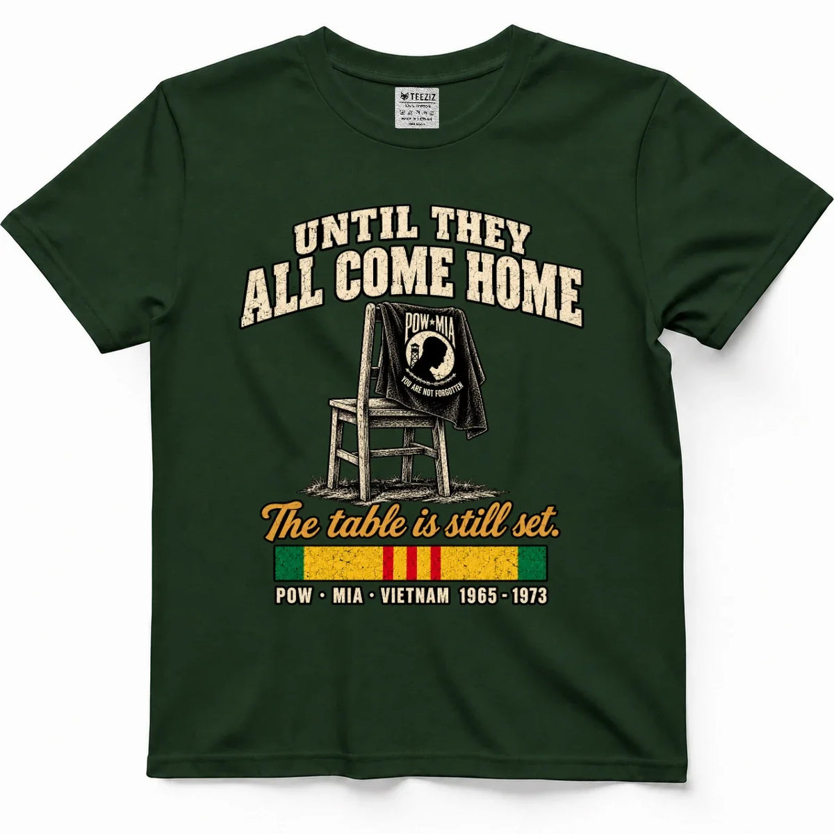 Until They All Come Home POW MIA Empty Chair Shirt – view 4