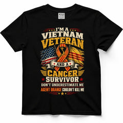 Vietnam Veteran & Cancer Survivor Agent Orange Tee