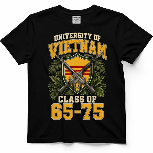 University Of Vietnam Class Of '65–'75 Veteran Tee by OLDMANVET