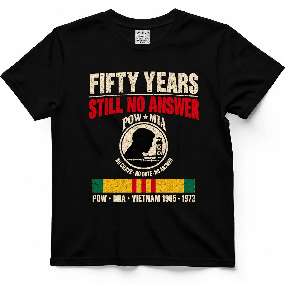 Fifty Years, Still No Answer POW MIA Shirt by OLDMANVET