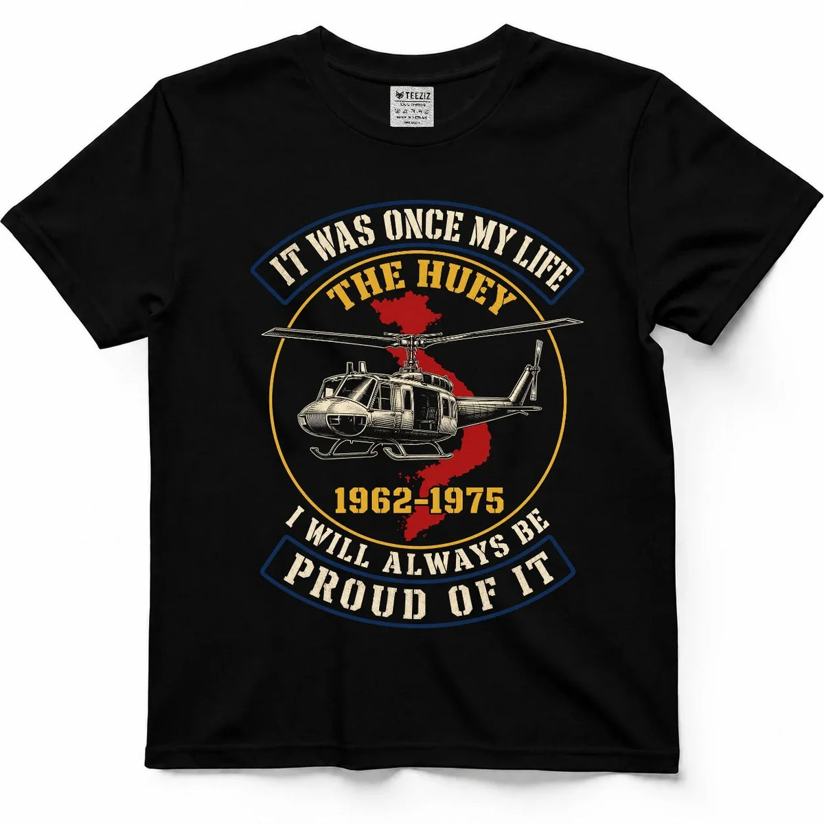 The Huey Was My Life Vietnam Veteran Tee by OLDMANVET