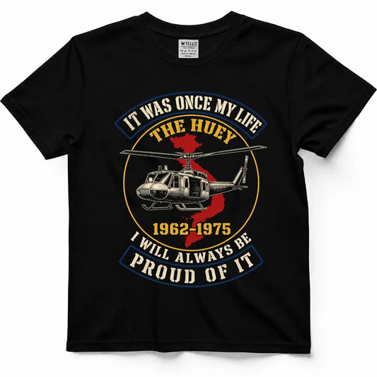 The Huey Was My Life Vietnam Veteran Tee by OLDMANVET