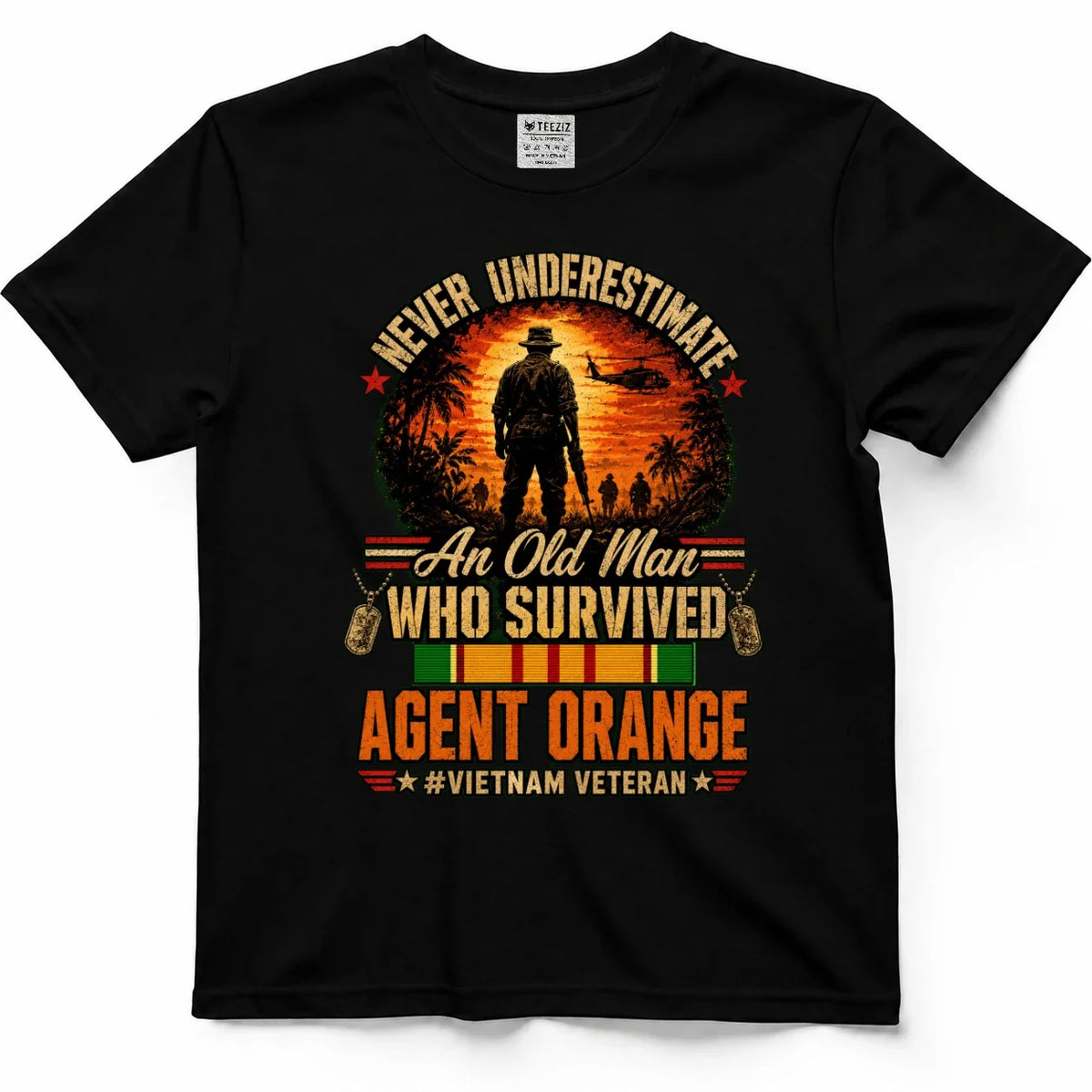 Never Underestimate An Old Man Who Survived Agent Orange Shirt by OLDMANVET