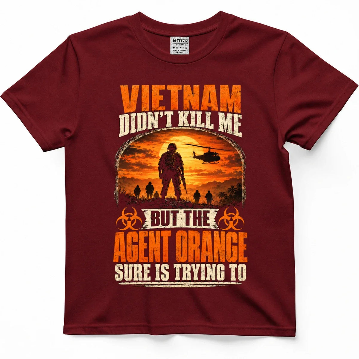 Vietnam Didn't Kill Me Agent Orange Veteran T-Shirt – view 2