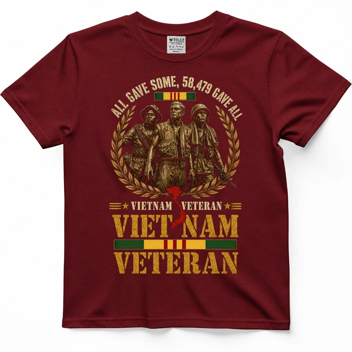 All Gave Some, 58,479 Gave All Vietnam Veteran Tee – view 2