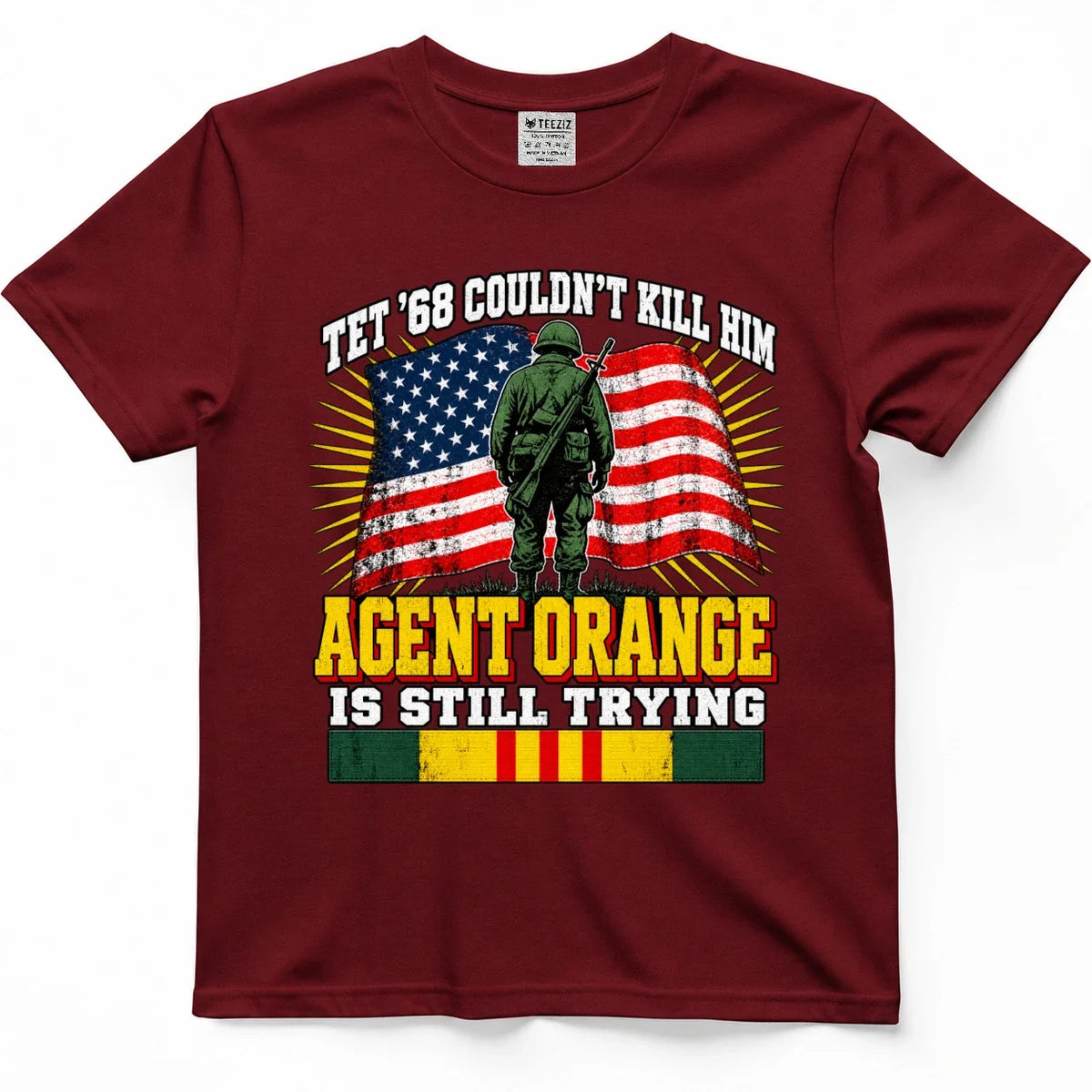 Tet '68 Couldn't Kill Him, Agent Orange Is Still Trying Tee – view 2
