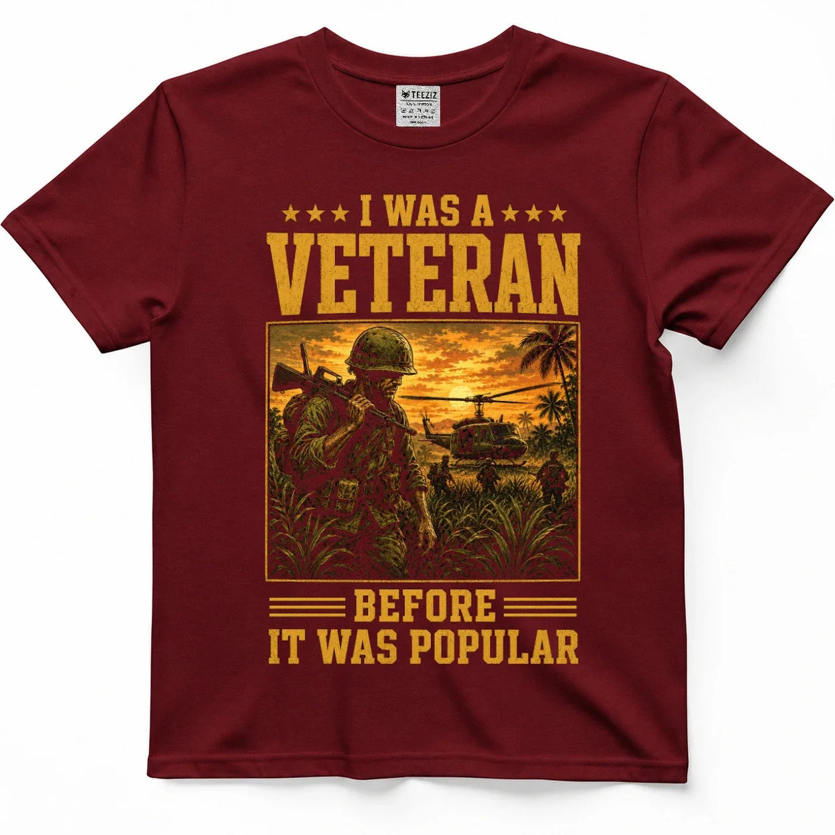 I Was A Veteran Before It Was Popular Vietnam Vet Tee – view 2
