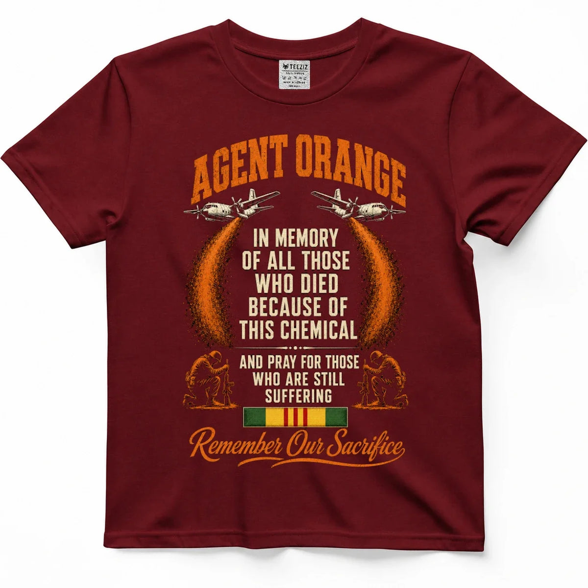 Remember Our Sacrifice Agent Orange Memorial Tee – view 2