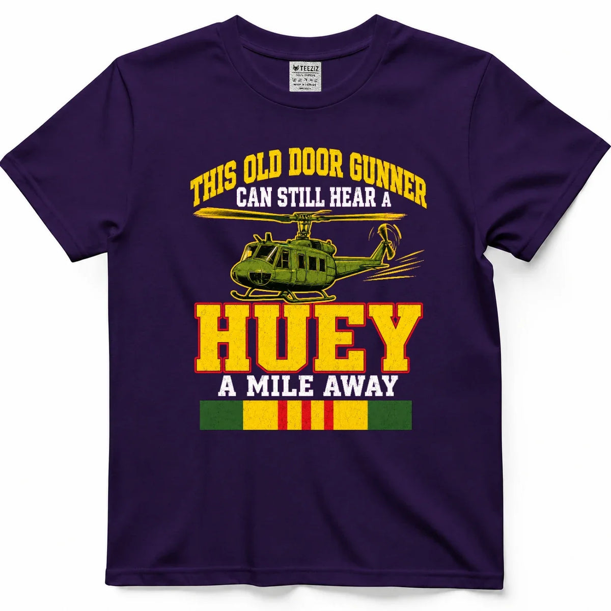 This Old Door Gunner Can Still Hear A Huey A Mile Away Tee – view 7