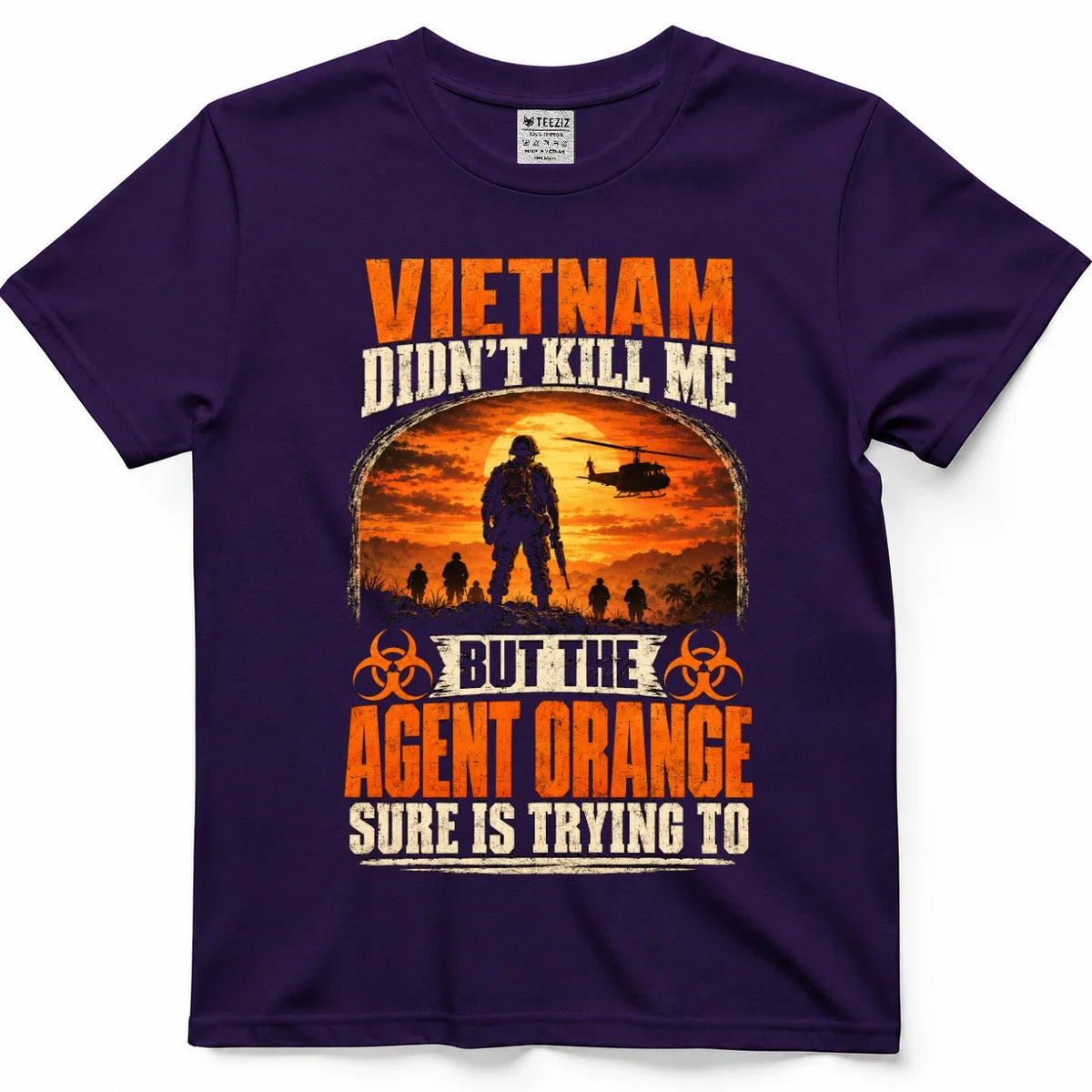 Vietnam Didn't Kill Me Agent Orange Veteran T-Shirt – view 7