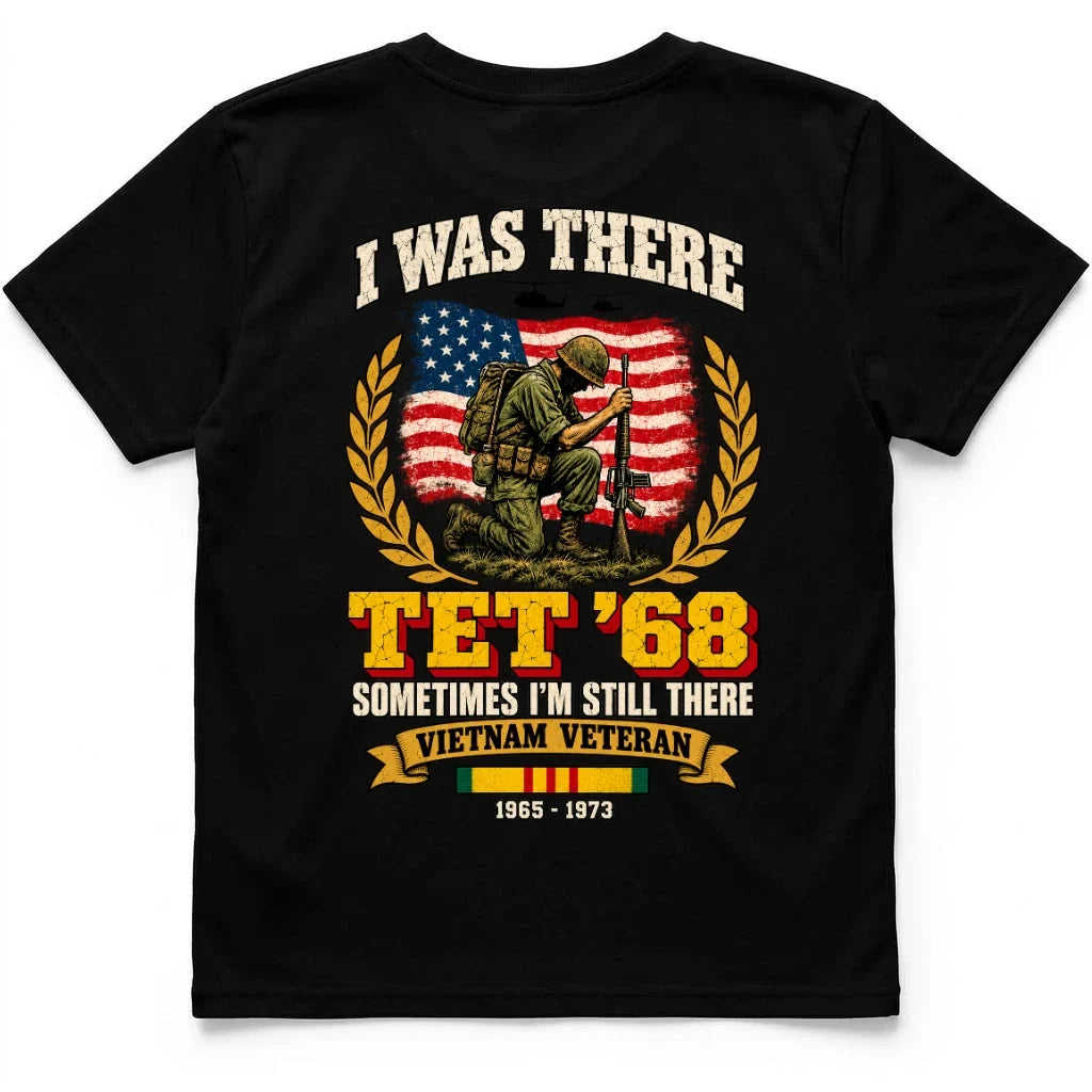 Tet '68 Vietnam Veteran Tee Print by OLDMANVET