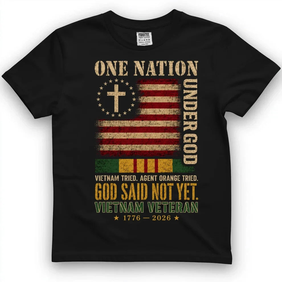 One Nation Under God Patriotic Tee by OLDMANVET