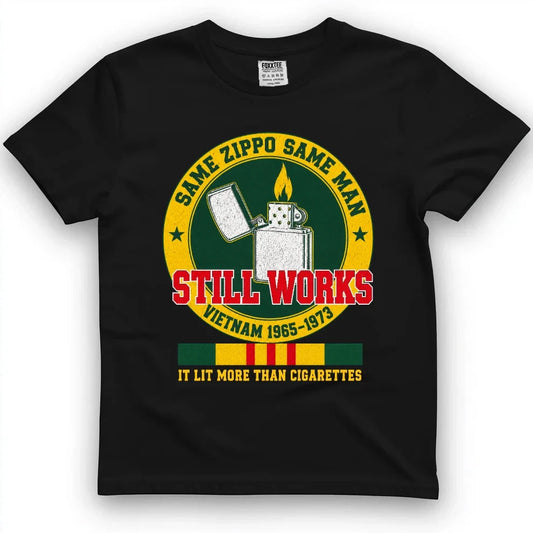 Same Old Lighter, Same Old Man, Still Works Tee by OLDMANVET