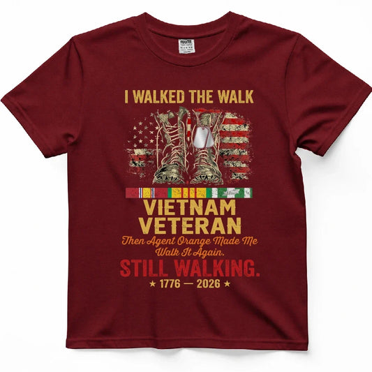 I Walked The Walk Vietnam Veteran Tee – view 2