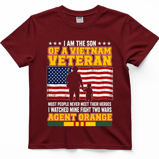 Son Of A Vietnam Veteran, I Watched Mine Fight Two Wars Tee – view 2
