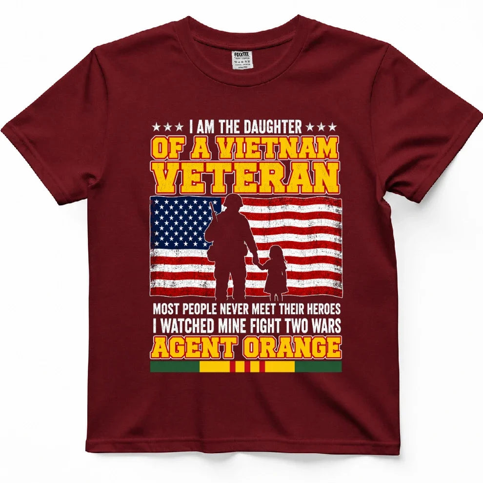 Daughter Of A Vietnam Veteran, I Watched Mine Fight Two Wars Tee – view 2