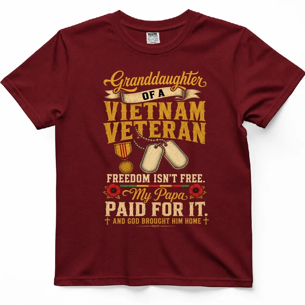 Granddaughter Of A Vietnam Veteran Tee – view 2