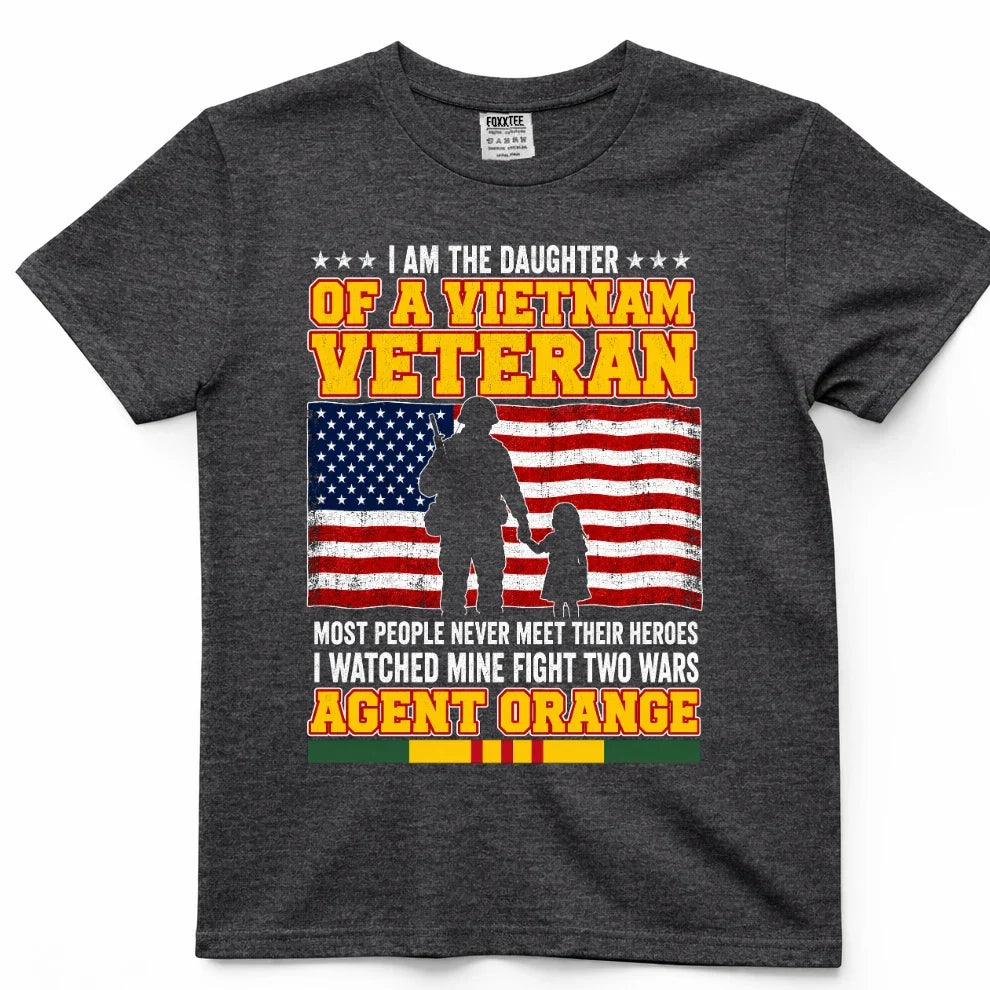 Daughter Of A Vietnam Veteran, I Watched Mine Fight Two Wars Tee – view 5