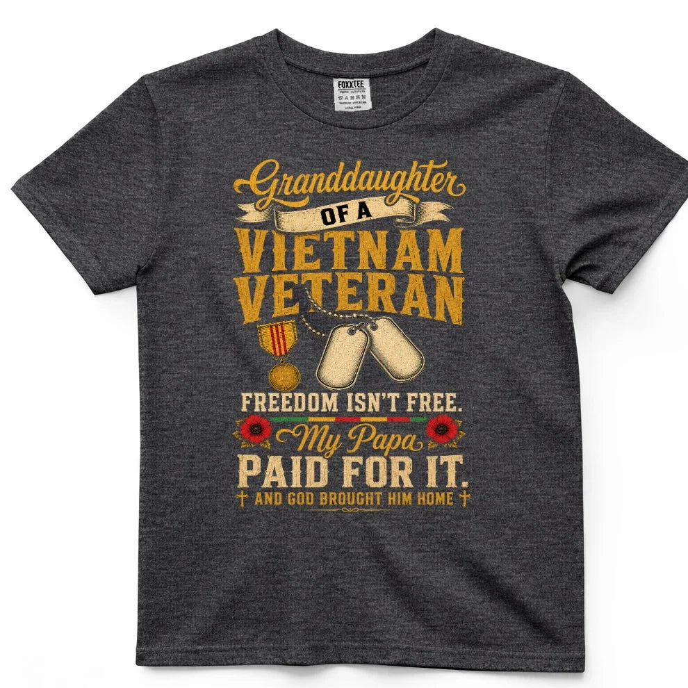 Granddaughter Of A Vietnam Veteran Tee – view 5
