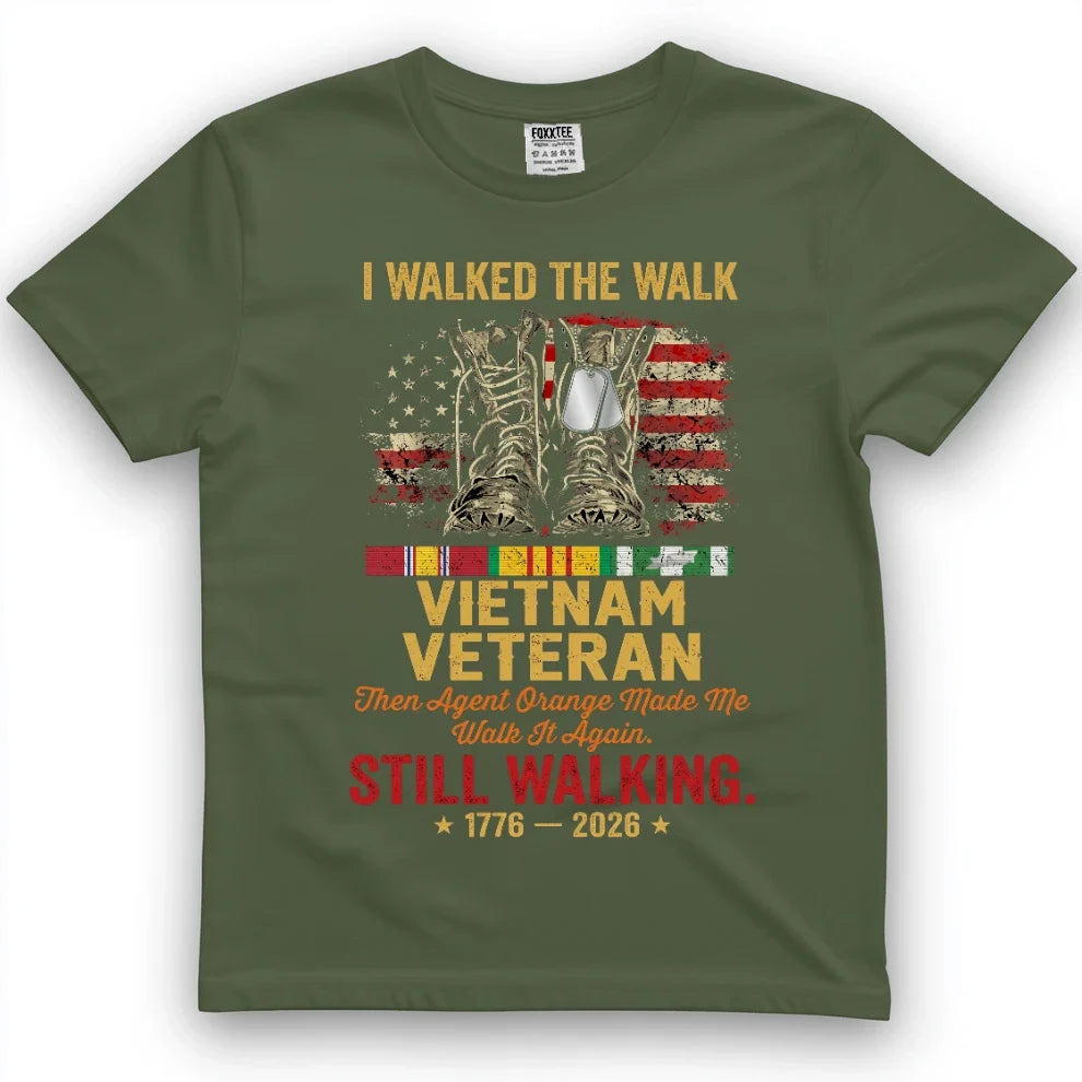I Walked The Walk Vietnam Veteran Tee – view 4
