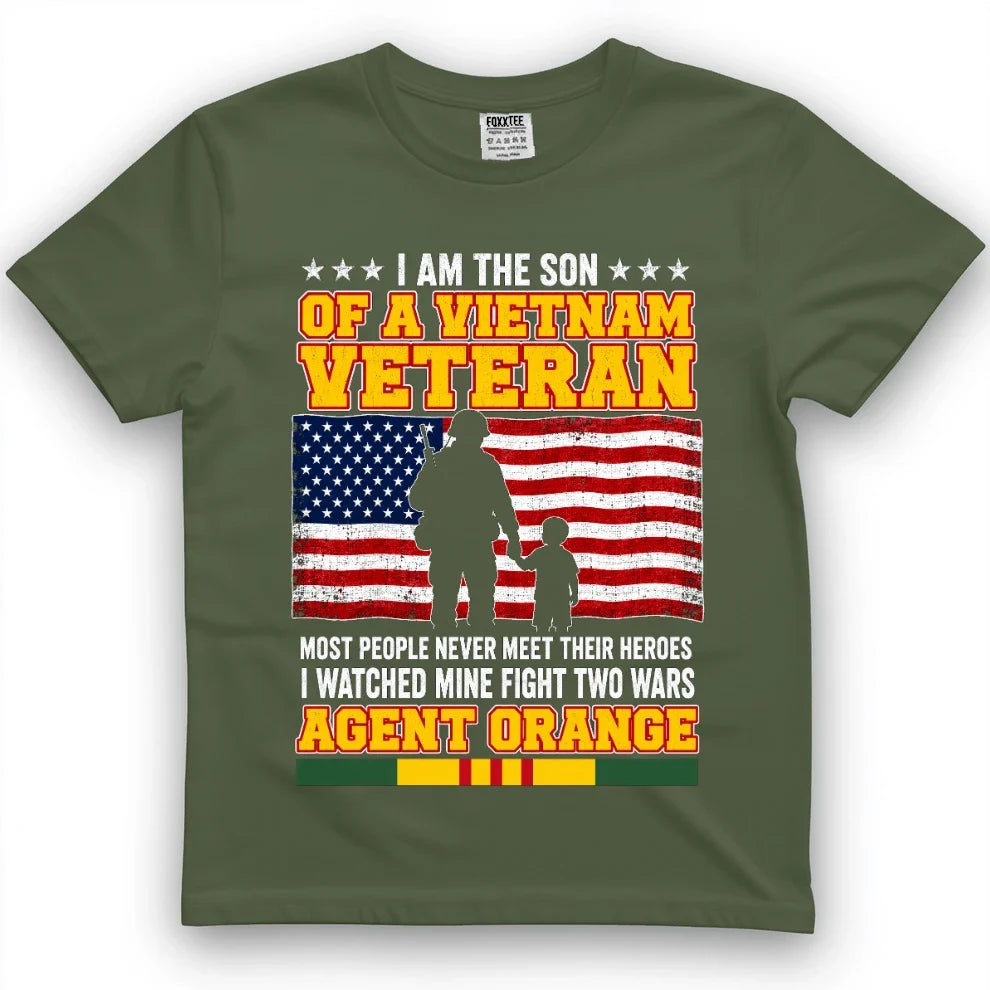 Son Of A Vietnam Veteran, I Watched Mine Fight Two Wars Tee – view 4