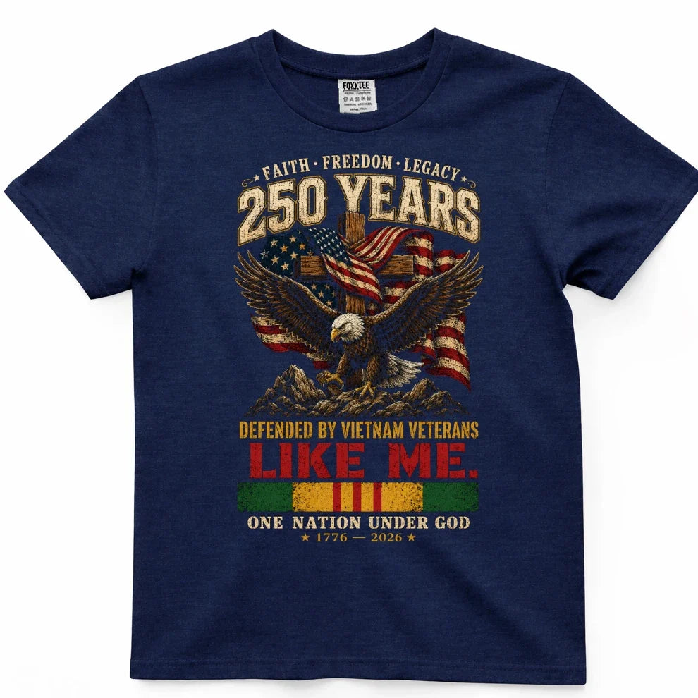 250 Years Of Faith, Freedom & Legacy Patriotic Tee – view 3