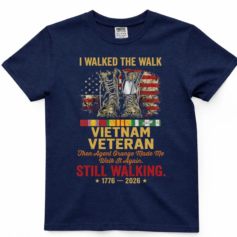 I Walked The Walk Vietnam Veteran Tee – view 3