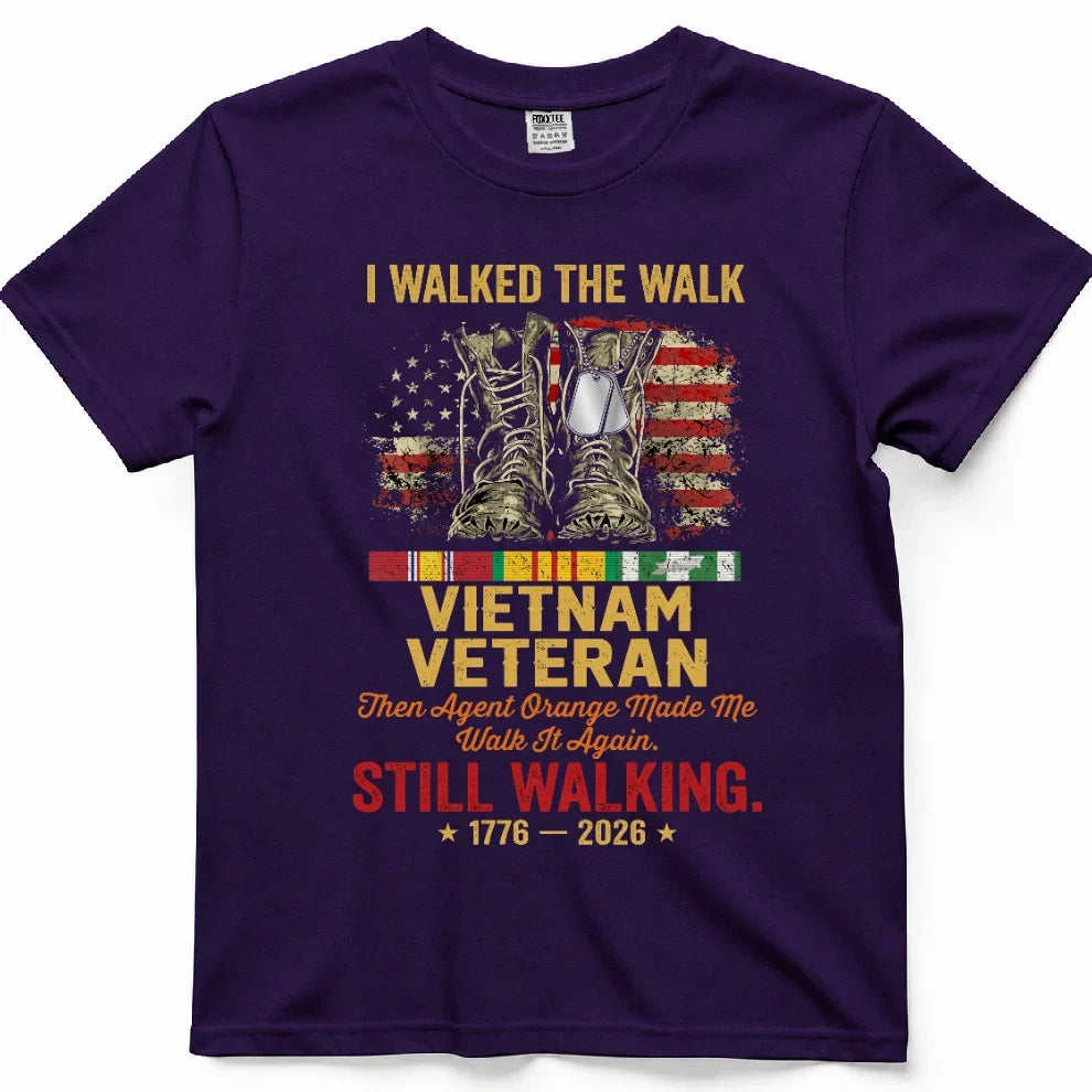 I Walked The Walk Vietnam Veteran Tee – view 7